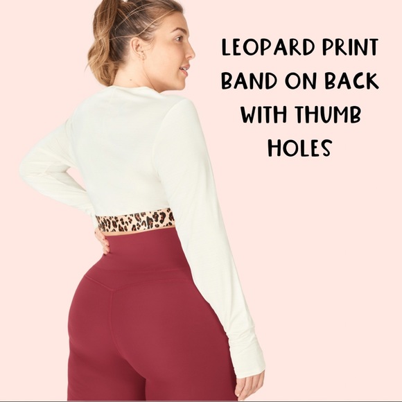 Fabletics Cheetah Athletic Eco-Conscious Front Twist Long-Sleeve Top - Picture 2 of 4